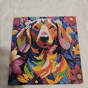 Colorful Puppy Diamond Art Card