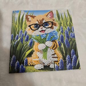 Curious Cat Diamond Art Card