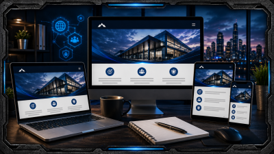 Professional small business website displayed across desktop, laptop, tablet and smartphone screens.